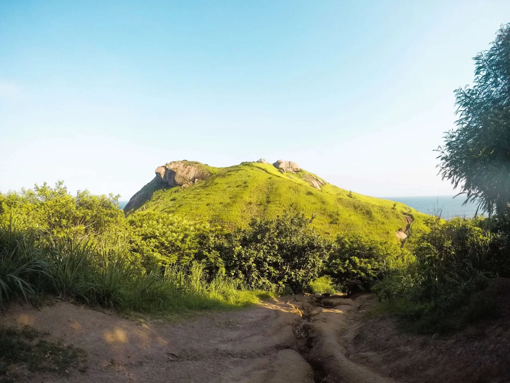 Descida da bifurcação - trilha da Pedra da Tartaruga e Praia do Perigoso - Guaratiba - RJ - Vamos Trilhar