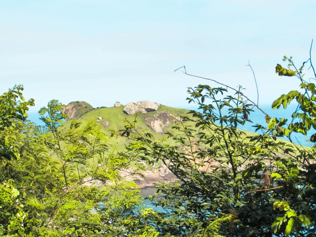 Primeira vista da Pedra da Tartaruga - trilha da Pedra da Tartaruga e Praia do Perigoso - Guaratiba - RJ - Vamos Trilhar