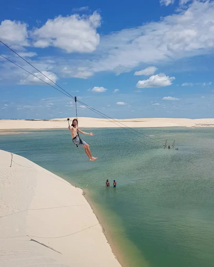 Tirolesa nas Dunas e Lagoa da Tatajuba em Jericoacoara - CE - Vamos Trilhar