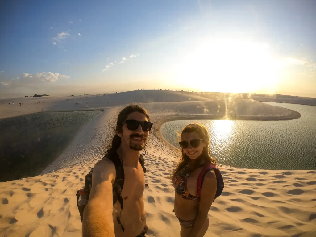 Pôr do sol no Circuito Lagoa Bonita - Lençóis Maranhenses - Vamos Trilhar