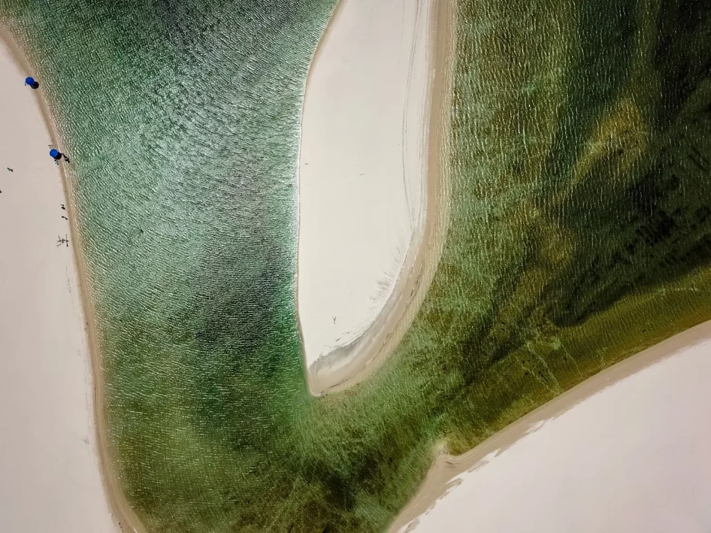 Vista área da Lagoa da Passarela - passeio da Lagoa e Povoado Betânia - Santo Amaro - MA - Vamos Trilhar