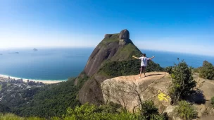 Vista da Pedra da Gávea do topo da Pedra Bonita - Vamos Trilhar