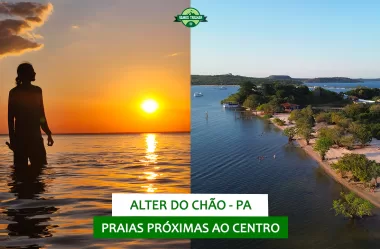 Praias próximas ao centro de Alter do Chão (PA): Praia do Cajueiro e Praia do CAT