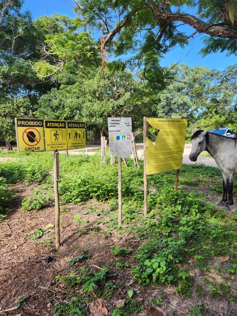 Placa no início da trilha do Fervedouro das Macaúbas – Jalapão – TO - Vamos Trilhar