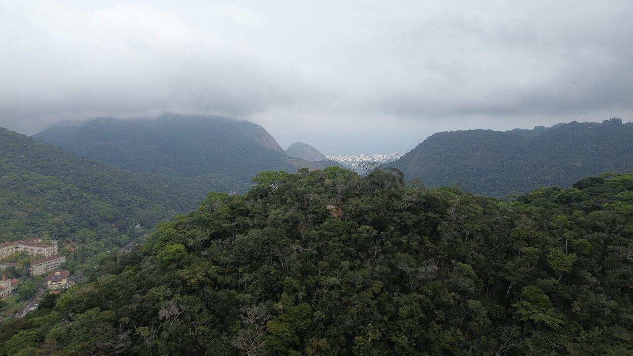Vista aérea do Mirante da Cascatinha - Floresta da Tijuca - RJ - Vamos Trilhar
