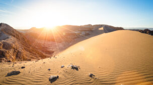 Pôr do sol no Vale da Lua, Deserto do Atacama, Chile